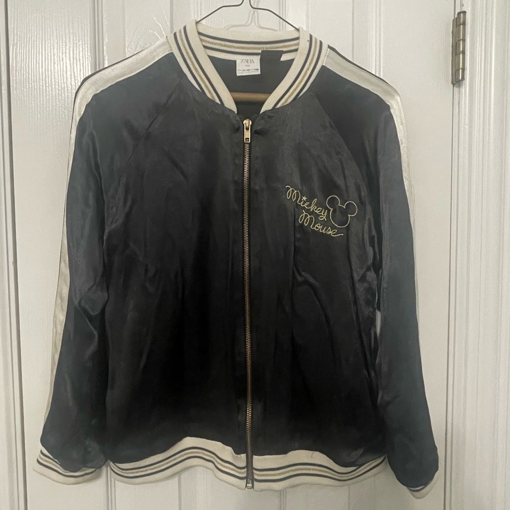 Zara kids bomber Jacket with Disney embroidered motifs.